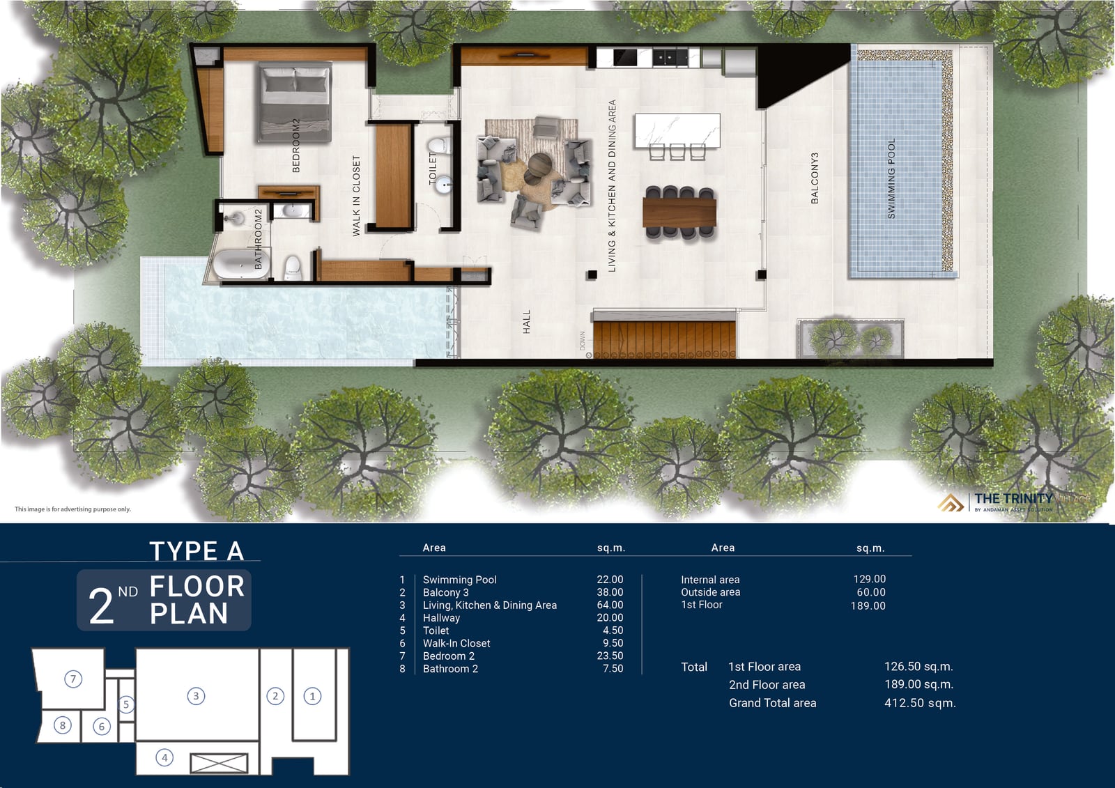 Планировка: 3 спальни